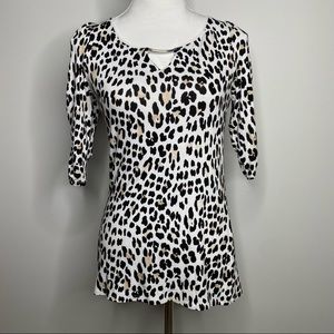 WHBM animal print top size small